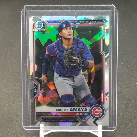 2021 TOPPS BOWMAN CHROME - SILVER CRACKED ICE - M. AMAYA - #BCP-148