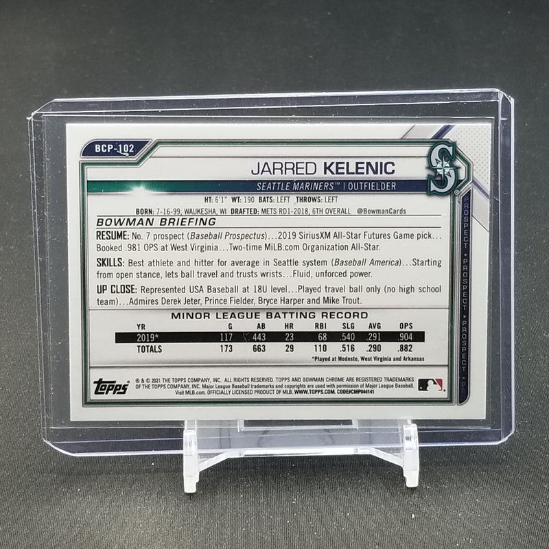 2021 TOPPS BOWMAN CHROME - SILVER CRACKED ICE - J. KELENIC -