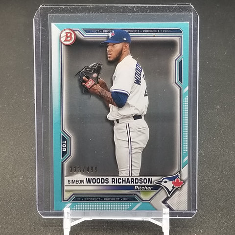 2021 TOPPS BOWMAN - TEAL - S. WOODS RICHARDSON - #BP-95 - #'D/499