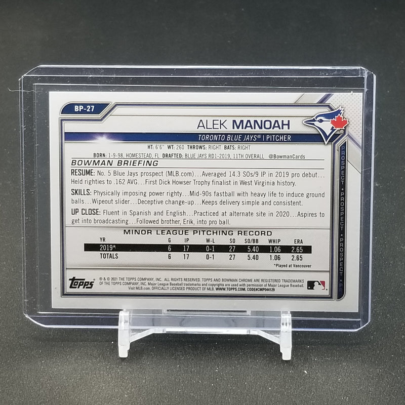 2021 TOPPS BOWMAN - TEAL - A. MINOAH - #BP-27 - #'D/499