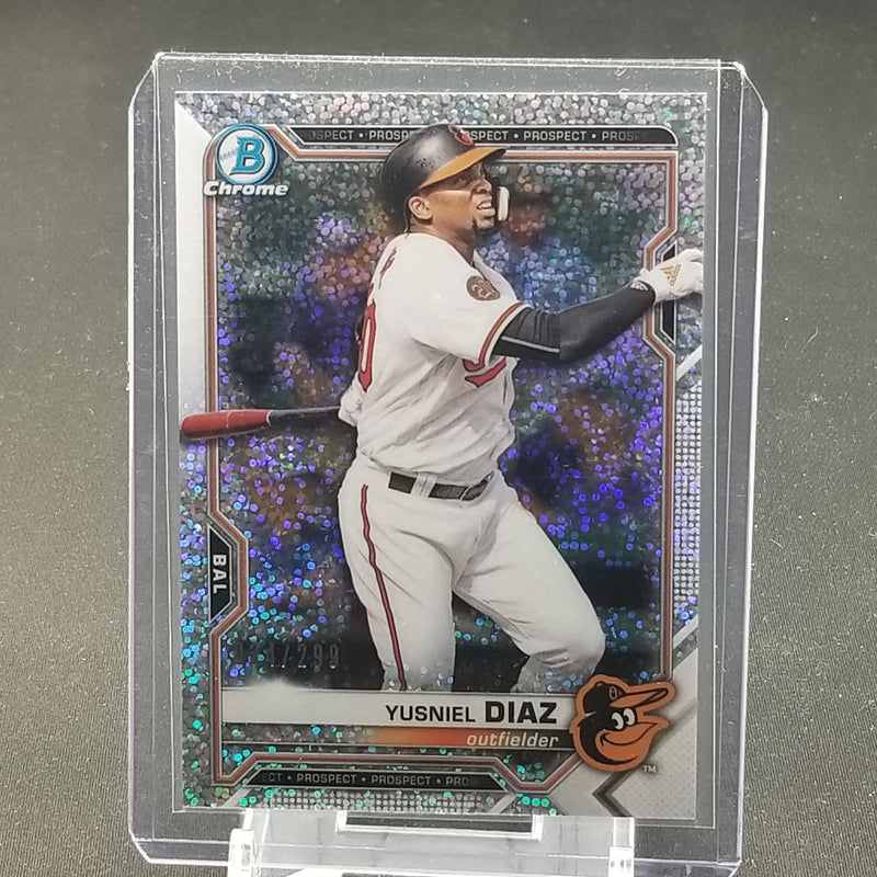2021 TOPPS BOWMAN CHROME - SPECKLE REFRACTOR - Y. DIAZ - #BCP-76 - #'D/299