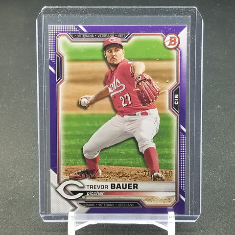 2021 TOPPS BOWMAN - PURPLE - T. BAUER - #9 - #'D/250