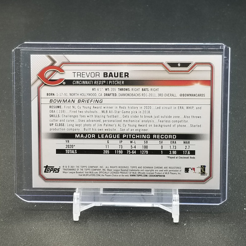 2021 TOPPS BOWMAN - PURPLE - T. BAUER - #9 - #'D/250