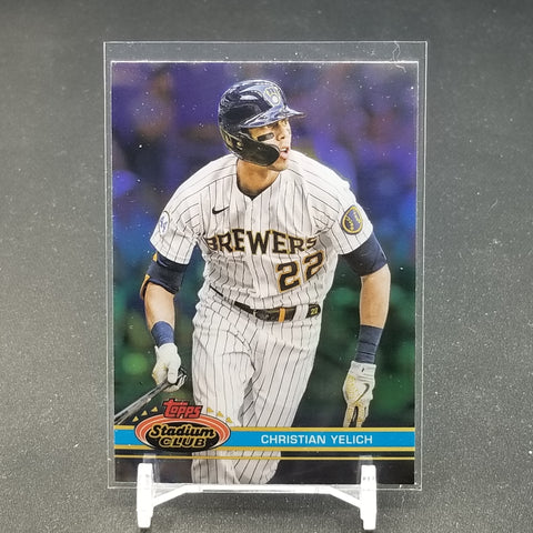 2021 TOPPS STADIUM CLUB CHROME - DESIGN VARIATION - C. YELICH - #209