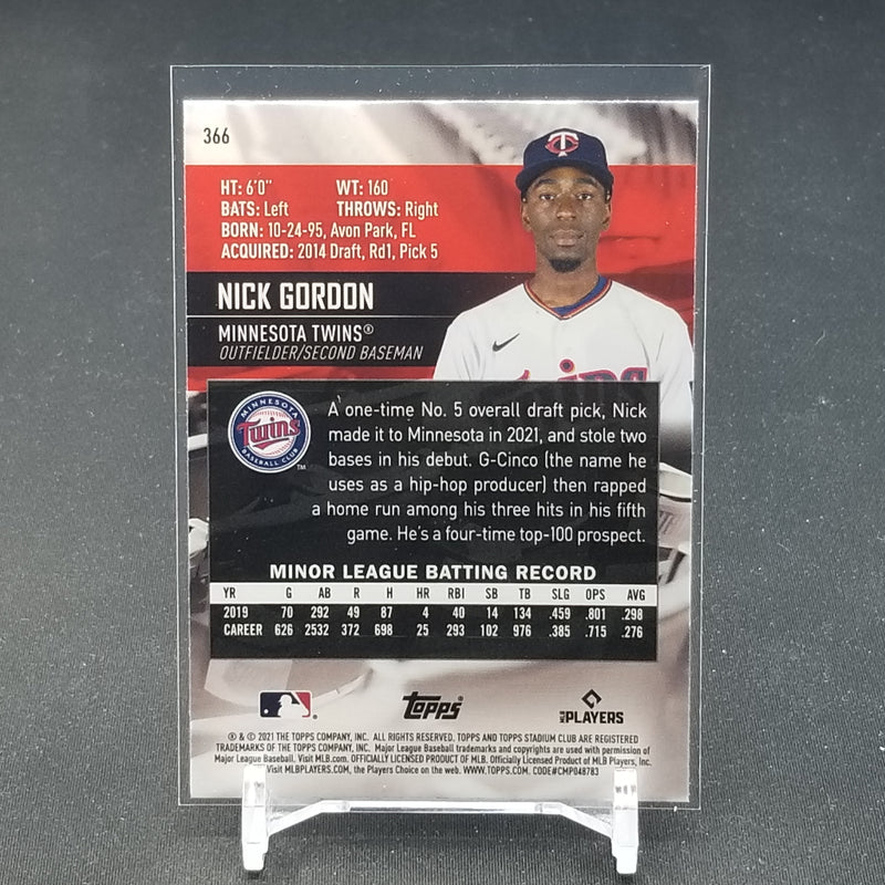 2021 TOPPS STADIUM CLUB CHROME - N. GORDON -