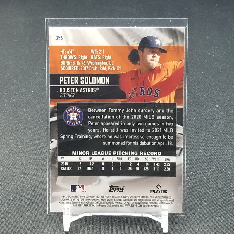 2021 TOPPS STADIUM CLUB CHROME - P. SOLOMON -