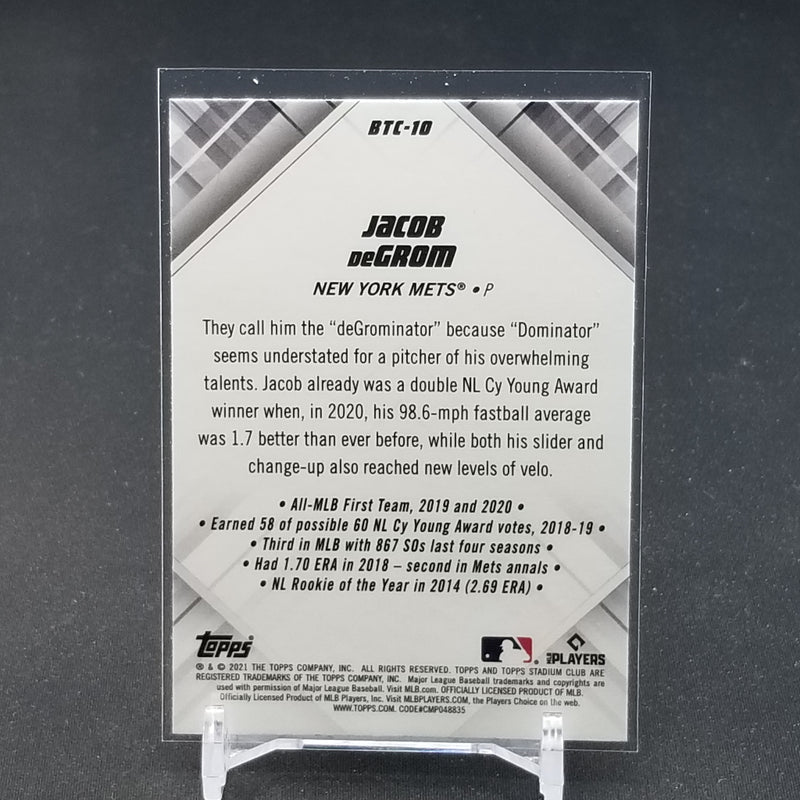 2021 TOPPS STADIUM CLUB CHROME - BEAM TEAM - J. DeGROM -
