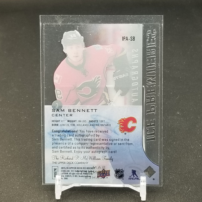 2015 UPPER DECK ICE - ICE PREMIERES - S. BENNETT - #IPA-SB - #'D/199 - AUTOGRAPH - RC