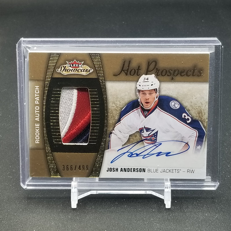 2015 FLEER SHOWCASE - HOT PROSPECTS - J. ANDERSON - #177 - #'D/499 - PATCH - AUTOGRAPH - RC