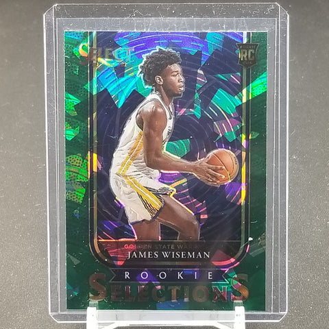 2020 PANINI SELECT - GREEN CRACKED ICE PRIZM - ROOKIES SELECTIONS - J. WISEMAN - #4 - RC