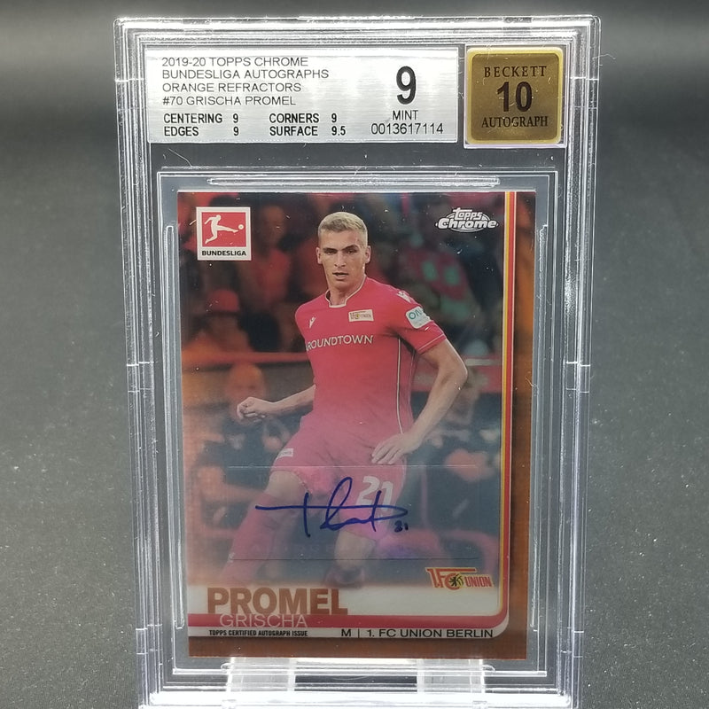 2019 TOPPS CHROME BUNDESLIGA - ORANGE REFRACTORS - G. PROMEL - #70 - #'D/25 - BGS 9 - AUTOGRAPH BGS 10