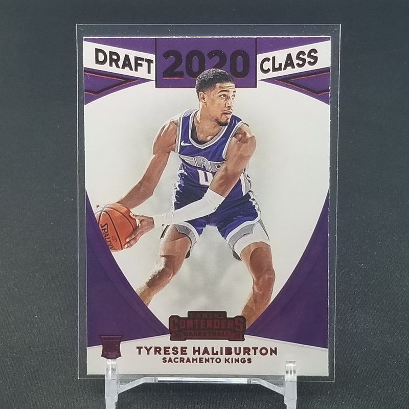2020 PANINI CONTENDERS - 2020 DRAFT CLASS - RED - T. HALIBURTON -