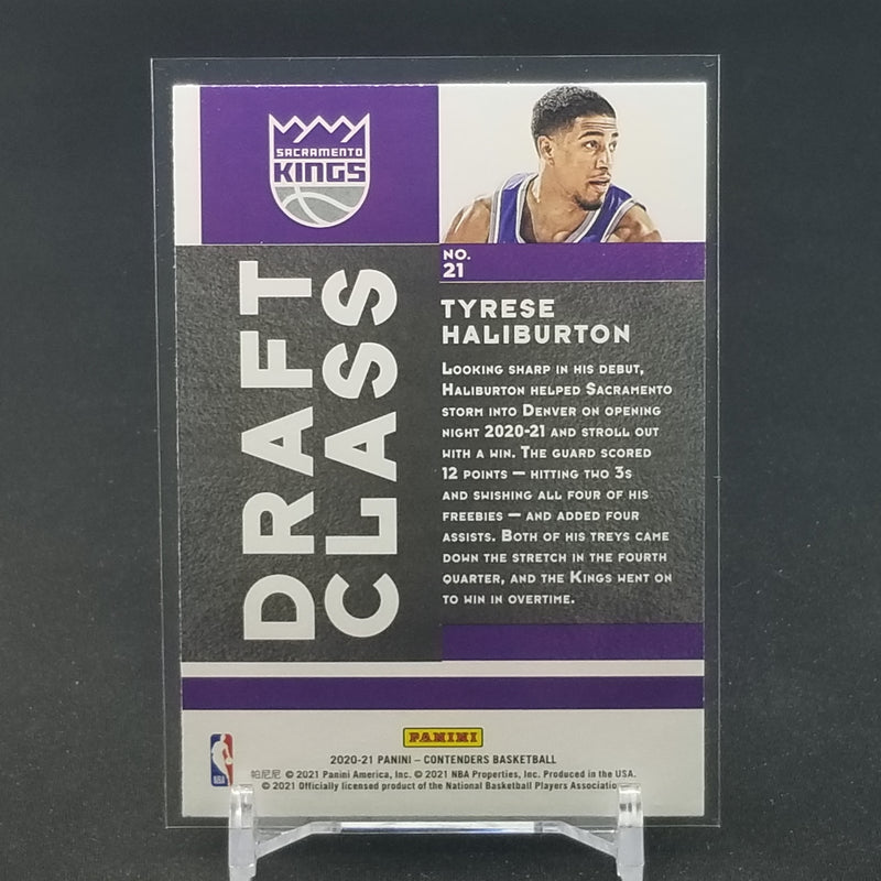 2020 PANINI CONTENDERS - 2020 DRAFT CLASS - RED - T. HALIBURTON -