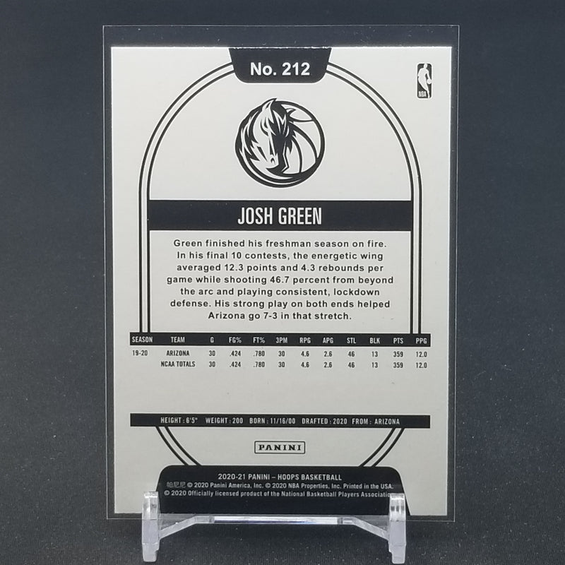 2020 PANINI HOOPS - GREEN TEAL EXPLOSION - J. GREEN -