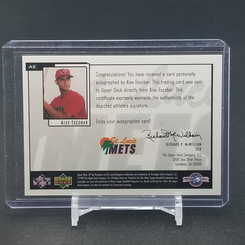 1999 UPPER DECK SP TOP PROSPECTS - CHIROGRAPHY - A. ESCOBAR -