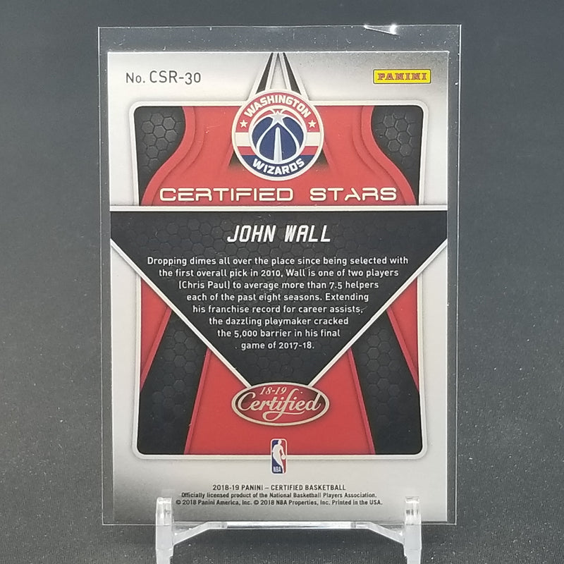 2018 PANINI CERTIFIED - CERTIFIED STARS - J. WALL -