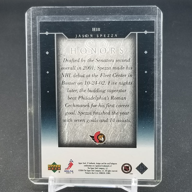 2004 UPPER DECK SP AUTHENTIC - SP HONORS - J. SPEZZA - #H18 - #'D/900
