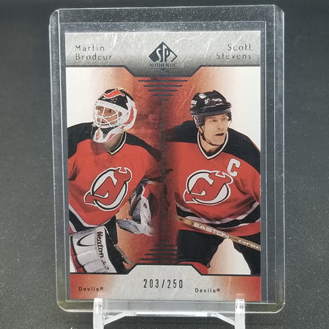 2004 UPPER DECK SP AUTHENTIC - M. BRODEUR / S. STEVENS - #F8 - #'D/250