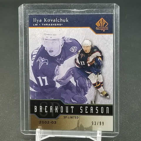 2004 UPPER DECK SP AUTHENTIC - BREAKOUT SEASON - SP LIMITED - I. KOVALCHUK - #B25 - #'D/99