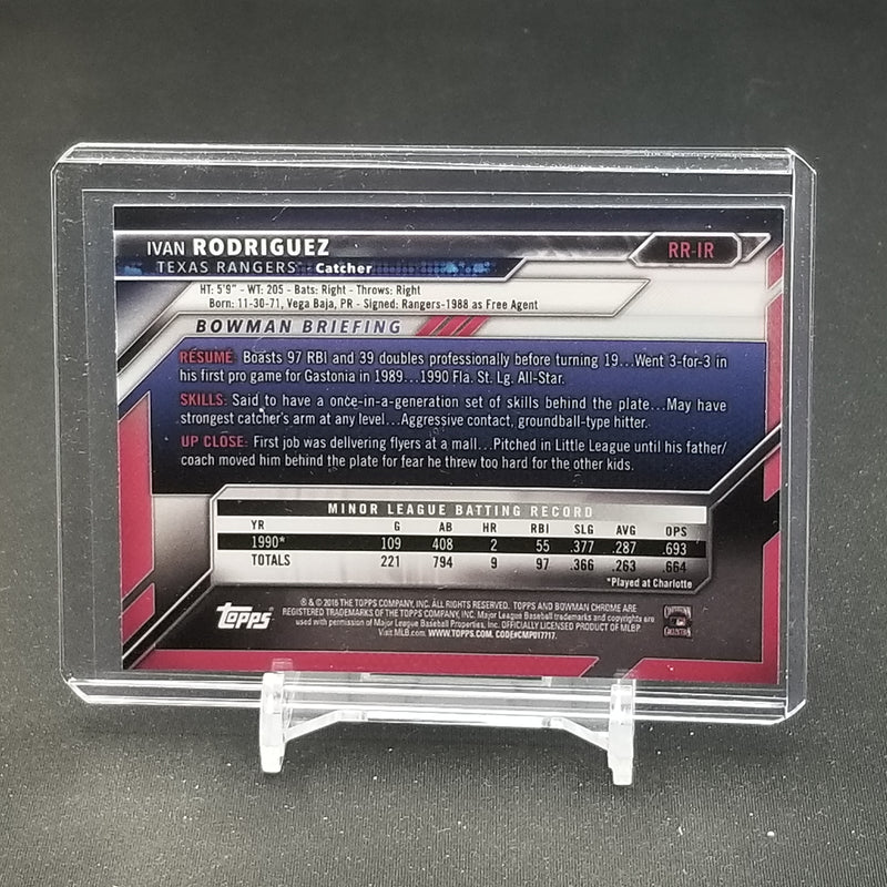 2016 TOPPS BOWMAN CHROME - ROOKIE FLASHBACK - REFRACTOR - I. RODRIGUEZ -