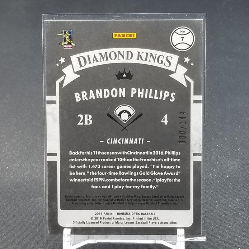 2016 PANINI DONRUSS OPTIC - DIAMOND KINGS - BLUE - B. PHILLIPS - #7 - #'D/149