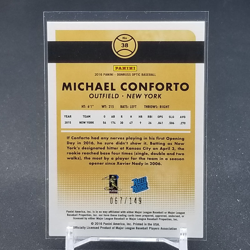 2016 PANINI DONRUSS OPTIC - RATED ROOKIE - BLUE - M. CONFORTO - #38 - #'D/149