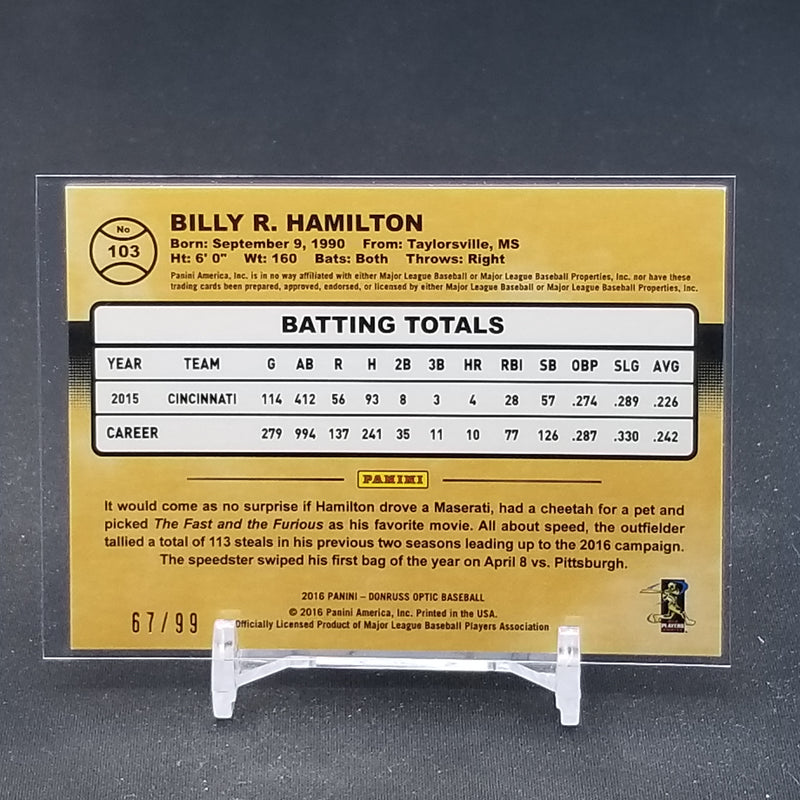 2016 PANINI DONRUSS OPTIC - RED - B. HAMILTON - #103 - #'D/99