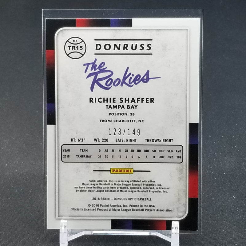 2016 PANINI DONRUSS OPTIC - THE ROOKIES - BLUE - R. SHAFFER - #TR15 - #'D/149