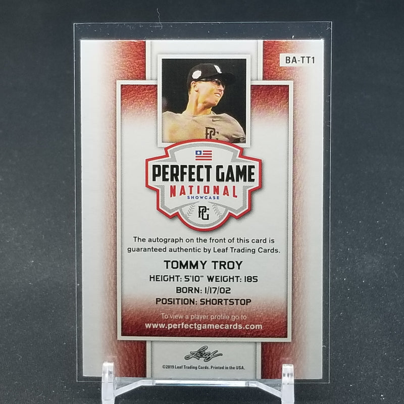 2019 LEAF -PERFECT GAME NATIONAL - BLACK - T. TROY -