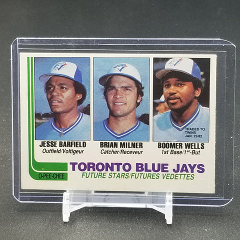 1982 O-PEE-CHEE - FUTURE STARS - J. BARFIELD/ B. MILNER/ B. WELLS - #203