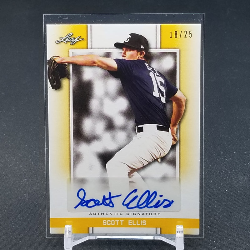 2019 LEAF - PERFECT GAME NATIONAL - YELLOW - S. ELLIS - #BA-SE1 - #'D/25 - AUTOGRAPH