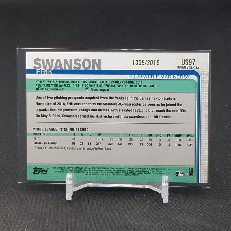 2019 TOPPS UPDATE - GOLD - E. SWANSON - #97 - #'D/2019