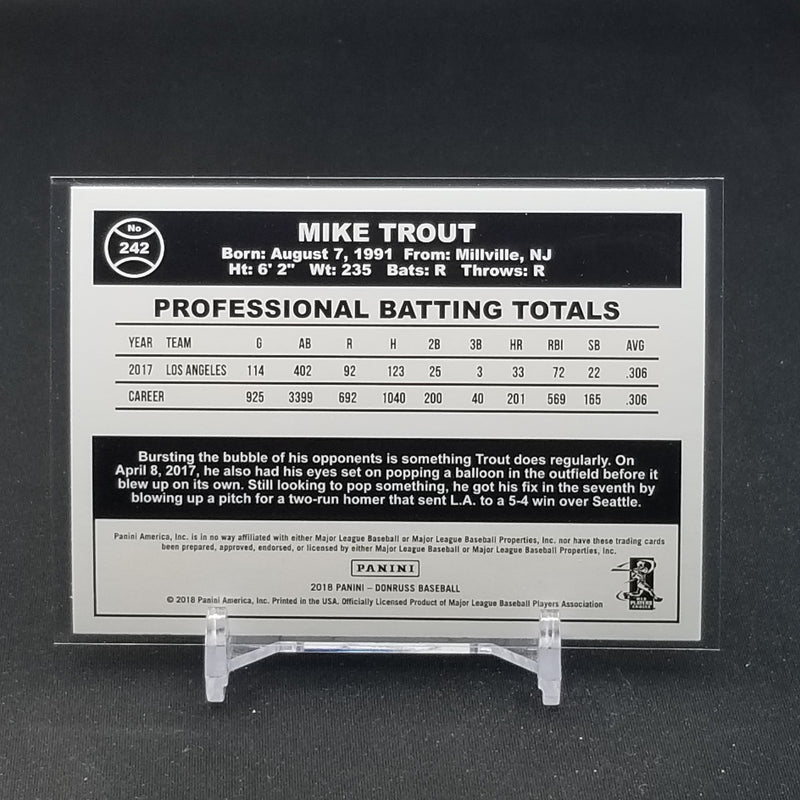 2018 PANINI DONRUSS - M. TROUT -