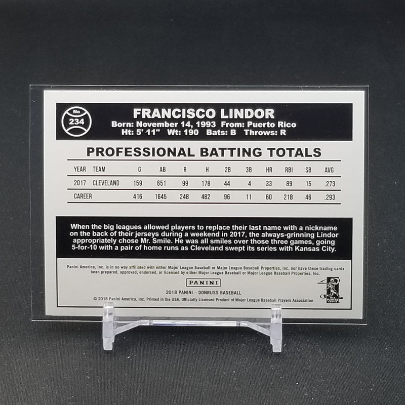 2018 PANINI DONRUSS - F. LINDOR -