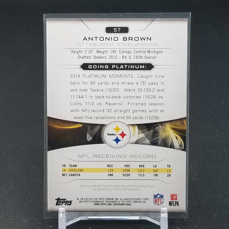 2015 TOPPS  PLATINUM - GOLD - A. BROWN -