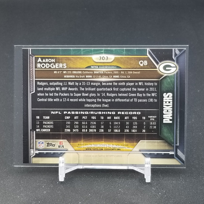 2015 TOPPS - NFL MVP - A. RODGERS -