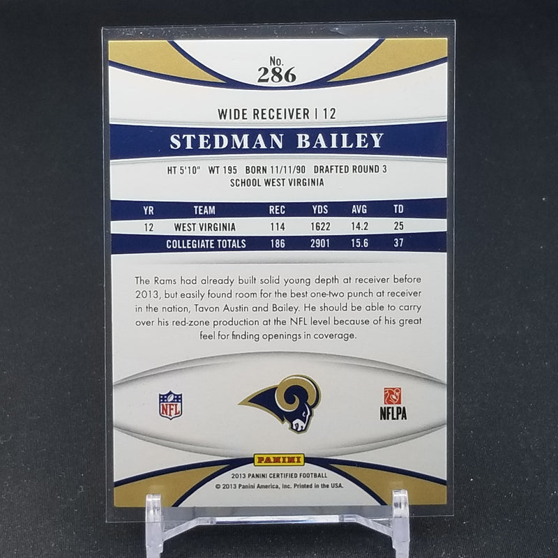 2013 PANINI CERTIFIED - NEW GENERATION - S. BAILEY - #286 - #'D/999 - RC