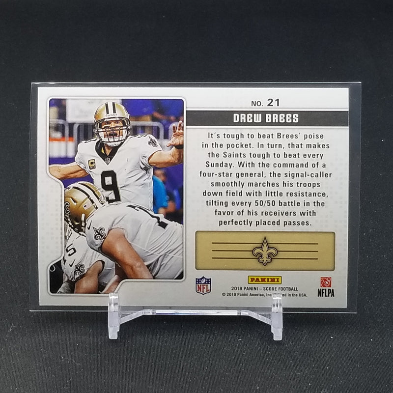 2018 PANINI SCORE - SIGNAL CALLERS - D. BREES -