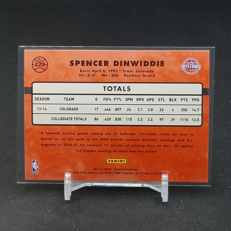 2014 PANINI DONRUSS - RATED ROOKIE - S. DINWIDDIE -