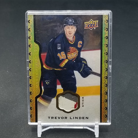 2014 UPPER DECK MASTERPIECES  - T. LINDEN - #133 - #'D/35 - STICK RELIC