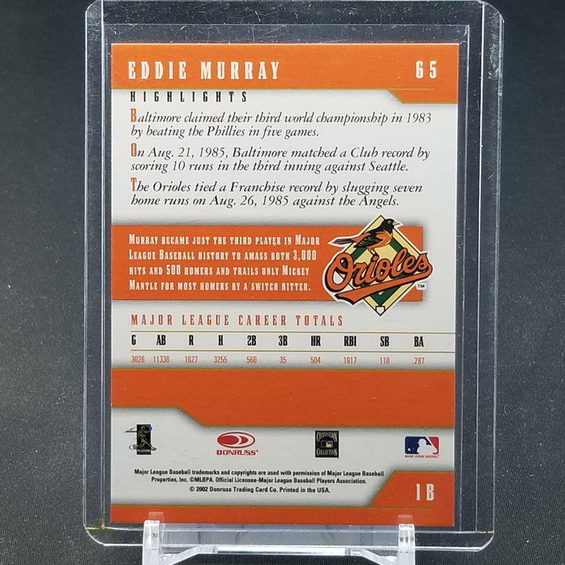 2002 DONRUSS - TEAM HEROES - E. MURRAY - #65 - #'D/124