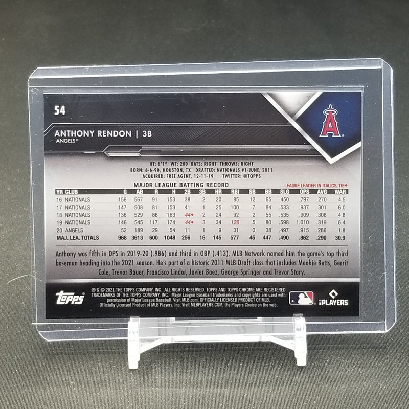 2021 TOPPS CHROME BLACK - A. RENDON -