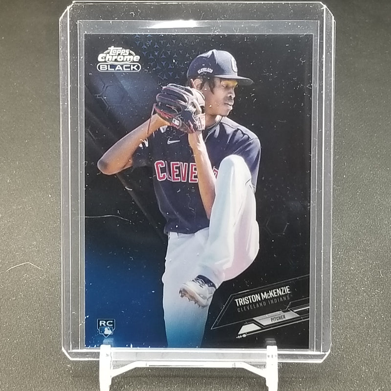 2021 TOPPS CHROME BLACK - BLUE REFRACTOR - T. McKENZIE - #8 - #'D/75 - RC
