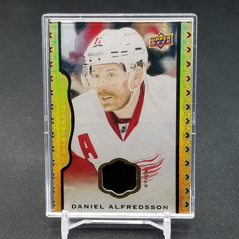 2014 UPPER DECK MASTERPIECES - D. ALFREDSSON - #13 - #'D/25 - STICK RELIC