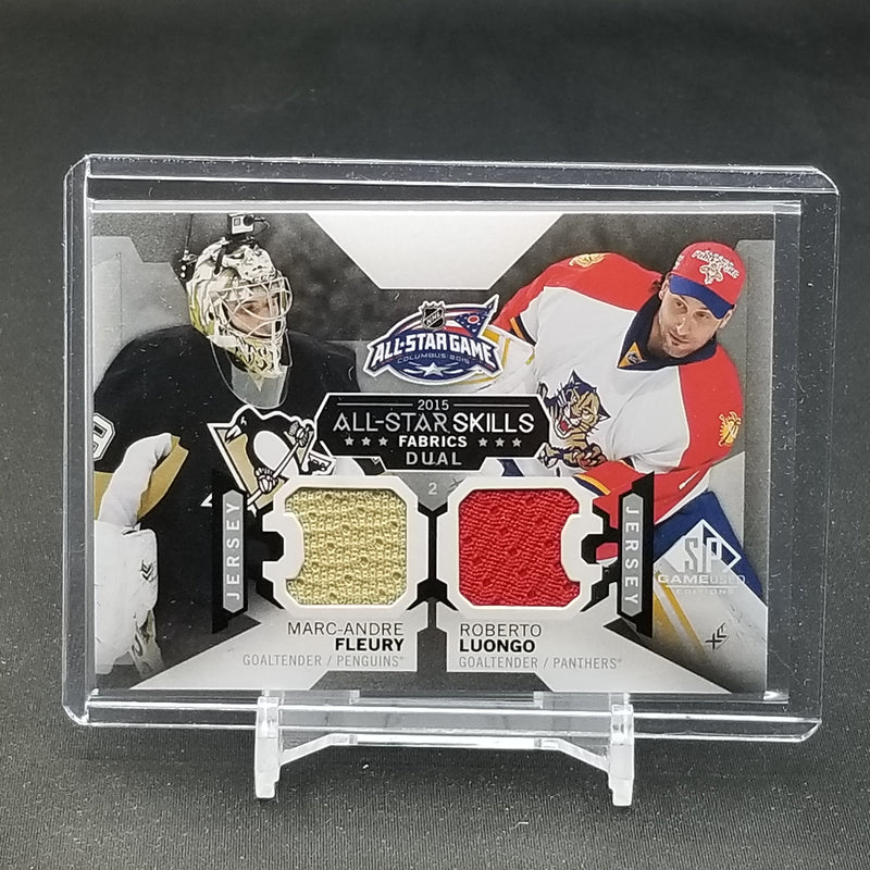 2015 UPPER DECK SP GAME-USED - ALL-STAR SKILLS FABRICS - M. FLEURY / R. LUONGO -