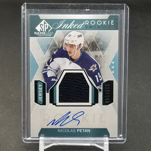 2015 UPPER DECK SP GAME-USED - INKED ROOKIE SWEATERS - N. PETAN - #IRS-NP - #'D/149 - RELIC - AUTOGRAPH - RC