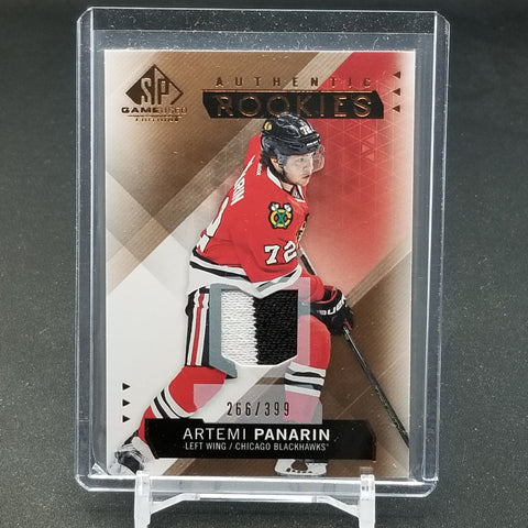 2015 UPPER DECK SP GAME-USED - AUTHENTIC ROOKIES - A. PANARIN - #105 - #'D/399 - RELIC - RC
