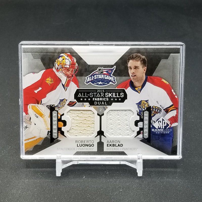 2015 UPPER DECK SP GAME-USED - ALL-STAR SKILLS FABRICS - R. LUONGO / A. EKBLAD -
