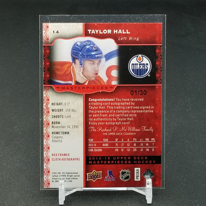 2014 UPPER DECK MASTERPIECES - RED - T. HALL - #14 - #'D/30 - AUTOGRAPH - RC