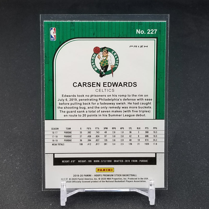 2019 PANINI HOOPS PREMIUM STOCK - SILVER LAZER PRIZM - C. EDWARDS -